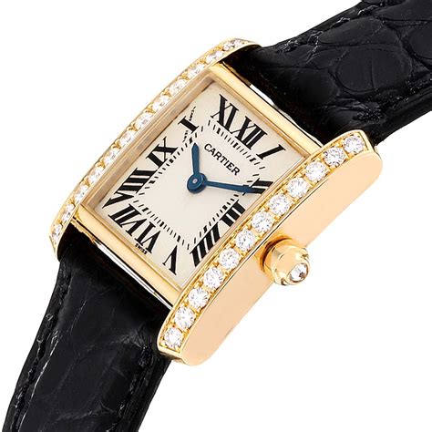 cartier tank francaise small with diamonds|cartier tank francaise 18k gold.